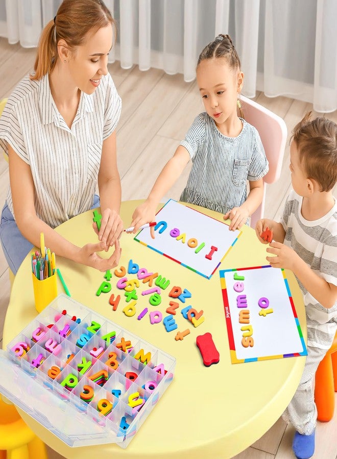 JoyCat Classroom Magnetic Letters Kit Colorful 234 Pcs with Double - Side Magnet Board - Foam Alphabet Letters for Preschool Kids Toddler Spelling and Learning - Fridge Magnets ABC Education Toys - Image 5